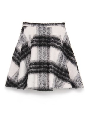シャギーチェックスカート