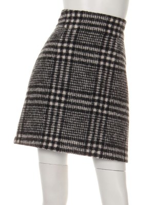 ツイードチェックミニスカート