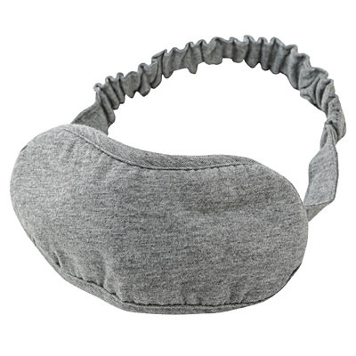 綿天竺アイマスク　杢グレー・約９×２０ｃｍ