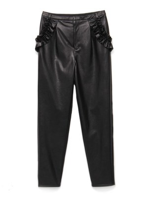 合皮タックパンツ