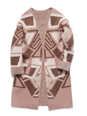 ニットジャガードガウン