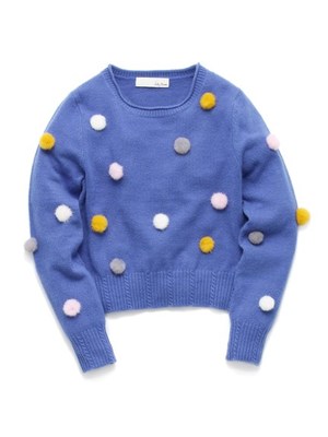 ポンポンニットプルオーバー