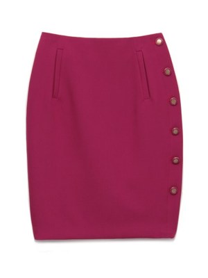 サイドボタンタイトスカート