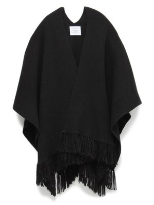 ニットポンチョストール