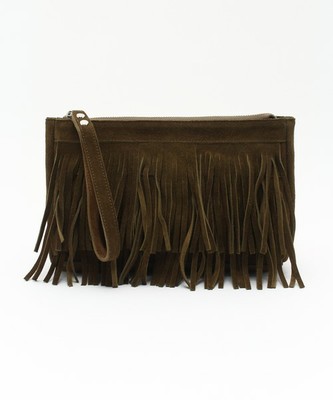 フリンジクラッチバッグ
