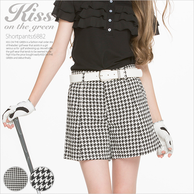 千鳥格子柄キュロットパンツ