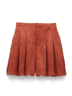 スウェードフレアショートパンツ