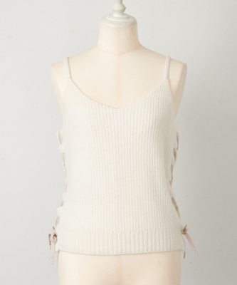 アンゴラレースアップキャミ