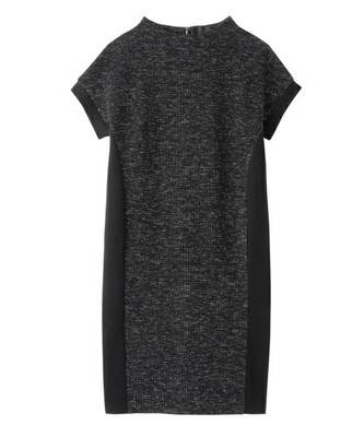 ツイード調ダブルジャージワンピース