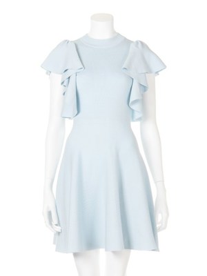 フリルスリーブニットワンピース