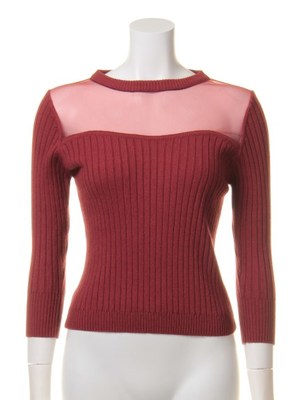 透けコンビニットトップス