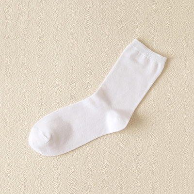 コットンブレンド無地ソックス