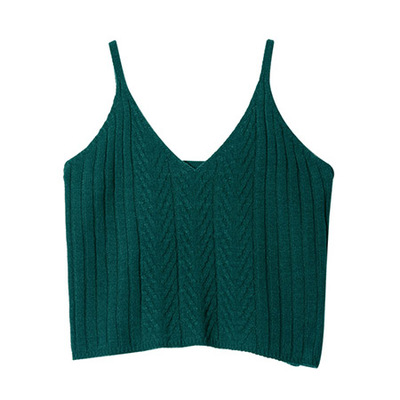 ケーブルニットビスチェ