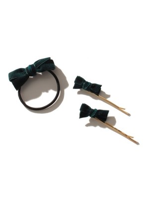 Lily Brown (リリーブラウン)  ベロアリボンゴム・ピンセット