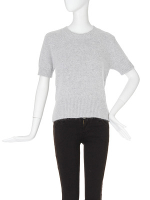 MURUA 【FEMININE】アンゴラハーフスリーブトップス