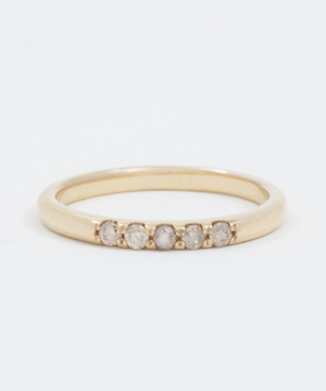 K18YG ラインズ ブラウンダイヤモンド リング