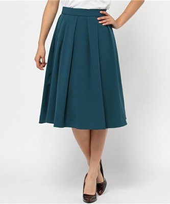 Ray BEAMS / ミモレ丈 タックフレアー スカート