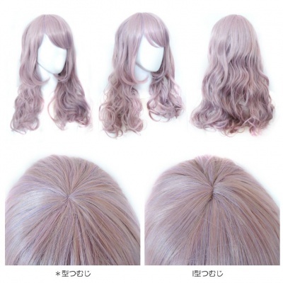 つむじ2種類【姫カットゆるふわロング】フェアリーピンク(MIXカラー)