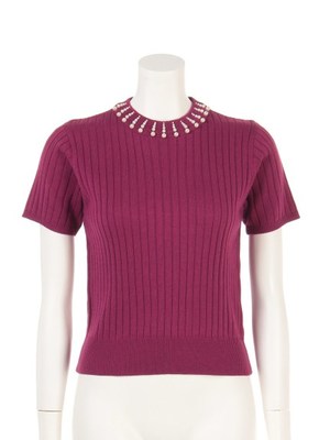 パールBIJOUリブニット