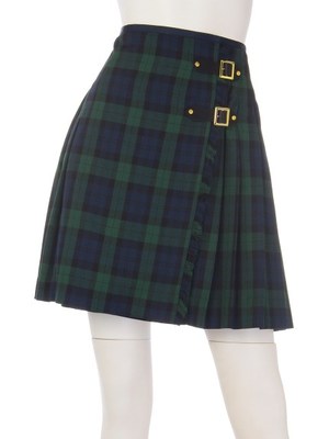 チェックプリーツミニスカート