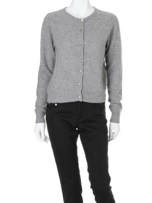 MERCURYDUO 【DUO】 ビジュ釦付カシミヤクルーカーデ