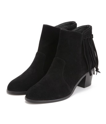 ジュゼ フリンジスエードショートブーツ