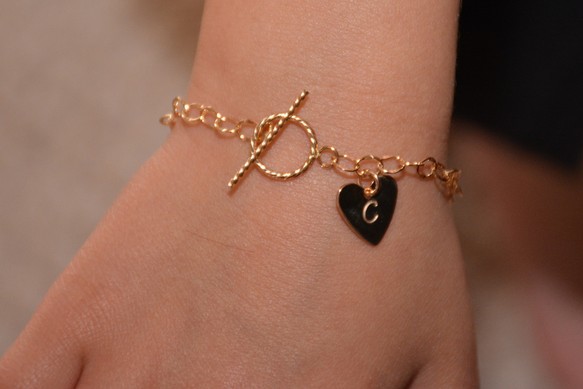 ゴールドハートブレスレット