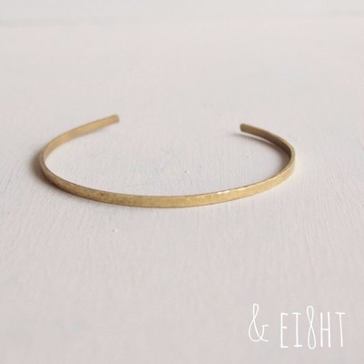 Brass - Hammered Bangle