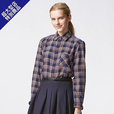 フランネルチェックシャツ（長袖）