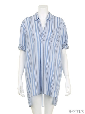 【emmi atelier】ボックスルーズシャツワンピ―ス