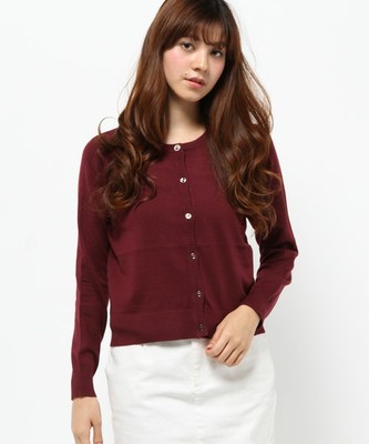 ビジューボタンベーシックカーディガン