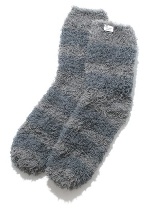 moco moco’ジェラート’ロゴ刺繍ボーダーソックス