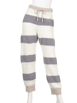moco moco’パウダー’ラインボーダーロングパンツ