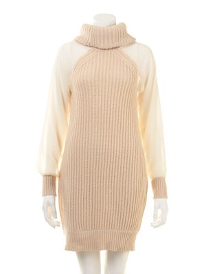 snidel (スナイデル)  シースルースリーブニットワンピース