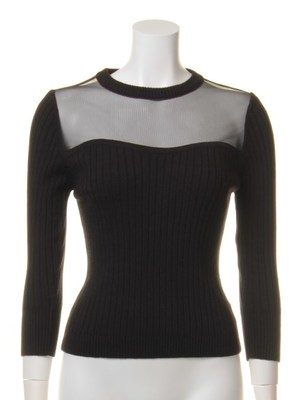 Lily Brown   透けコンビニットトップス