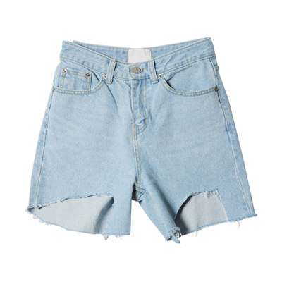 リメイク風デニムショートパンツ
