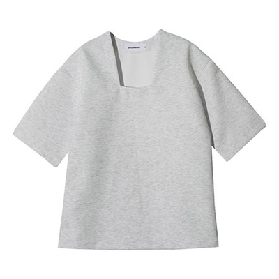 ミニスクエアネックスウェットTシャツ
