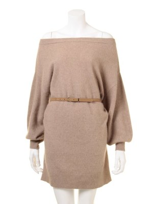 snidel (スナイデル)  オフショルベルト付きニットワンピース