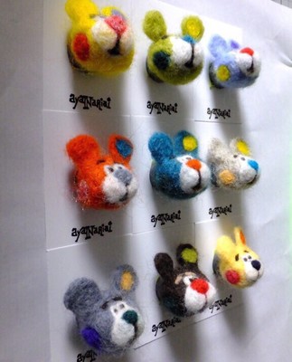 コマッたクマさんマグネット(こげ茶)