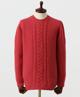 WORK NOT WORK　FRONT CABLE PULL OVER KNIT