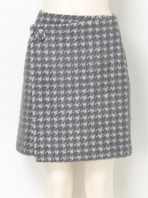 スライバーニットシャギーチドリラップスカート