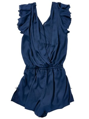 サテンレースロンパース