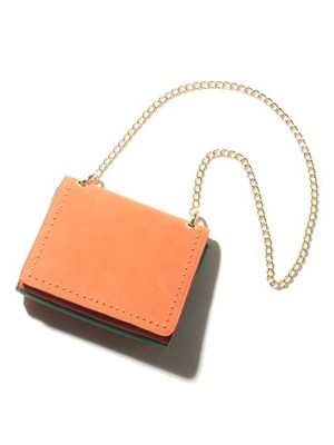 スタッズ付バイカラーポシェット