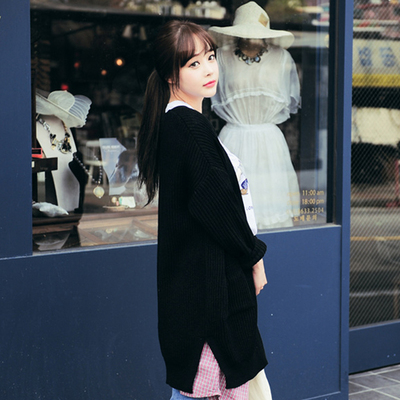 サイドスリットロングカーディガン (cd008)