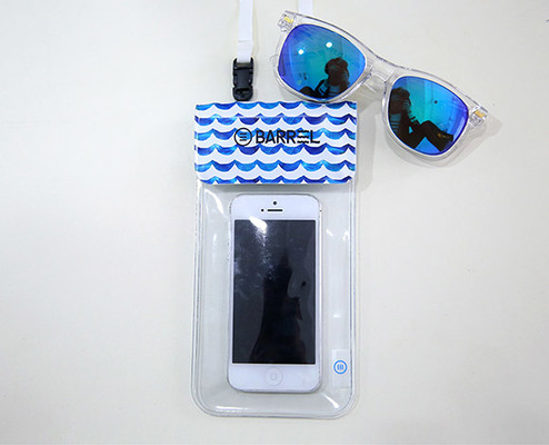 トロピカルパターン携帯防水ケース 