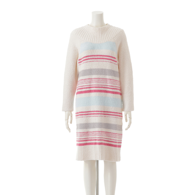 長袖ワンピース[モールニットマルチボーダー]