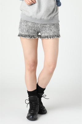 ミックスツイードフリンジパンツ