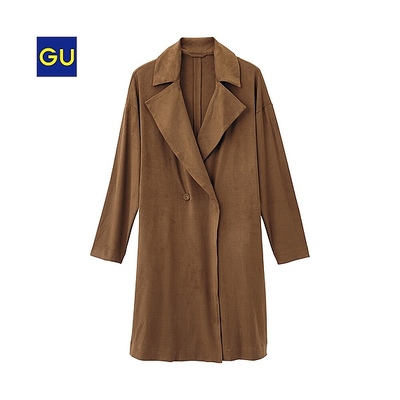 （GU）フェイクスウェードコート