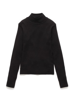 シンプルタートルニットトップス