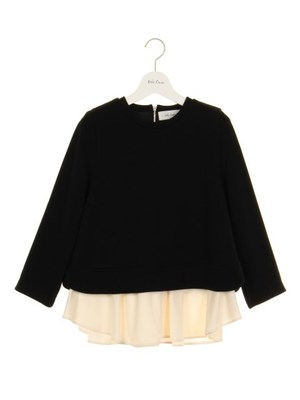 Mila Owen (ミラ オーウェン)  裏毛レイヤード風プルオーバー